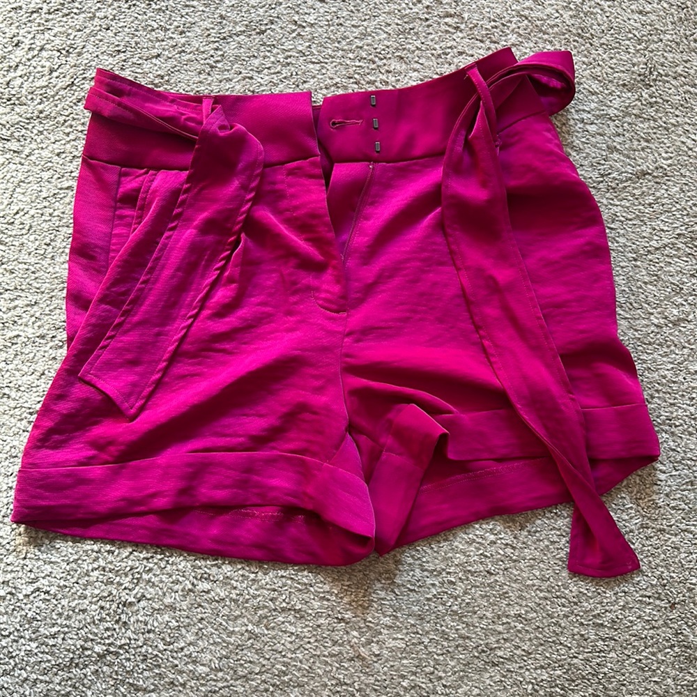 Express Sateen Style Shorts In Fuchsia/Raspberry - image 1